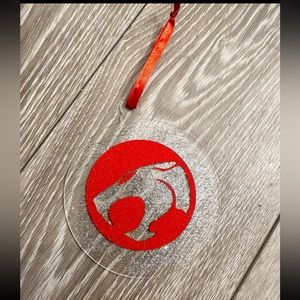 NWT Thundercats red logo acrylic Christmas tree ornament